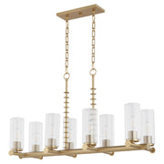 Quorum - 651-8-80 - Eight Light Linear Chandelier - Mercier - Aged Brass
