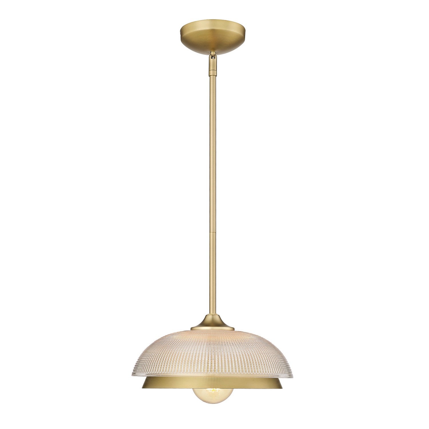Golden - 0309-M1L BCB-RPG - One Light Mini Pendant - Crawford - Brushed Champagne Brass