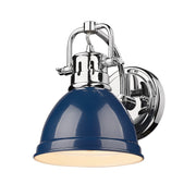 Golden - 3602-BA1 CH-NVY - One Light Bath Vanity - Duncan - Chrome