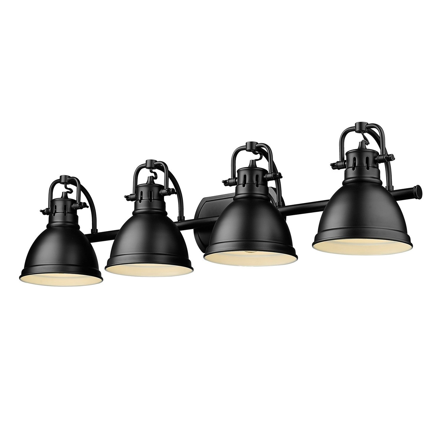 Golden - 3602-BA4 BLK-BLK - Four Light Bath Vanity - Duncan - Matte Black