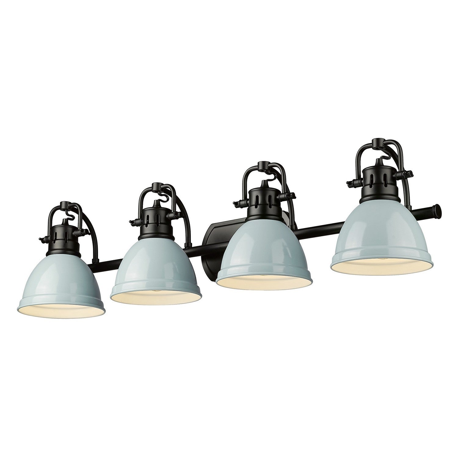 Golden - 3602-BA4 BLK-SF - Four Light Bath Vanity - Duncan - Matte Black