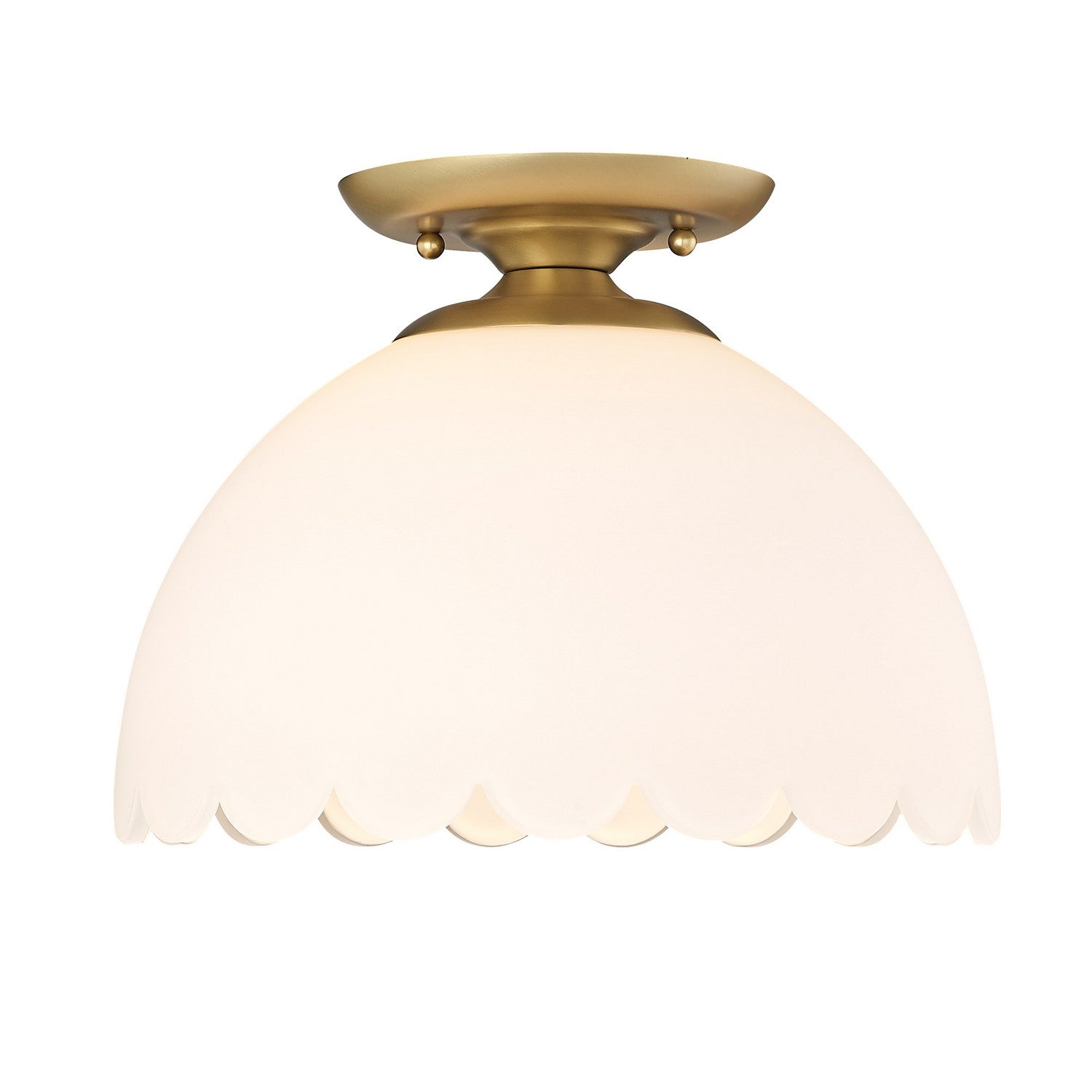 Golden - 6954-SF BCB-OP - One Light Semi-Flush Mount - Dorinda - Brushed Champagne Brass
