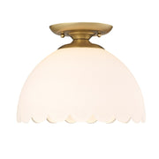 Golden - 6954-SF BCB-OP - One Light Semi-Flush Mount - Dorinda - Brushed Champagne Brass