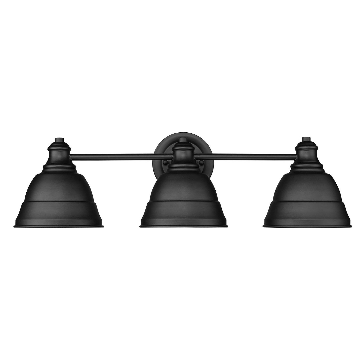 Golden - 7313-BA3 BLK - Three Light Bath Vanity - Rebel - Matte Black