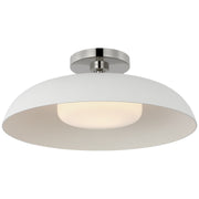 Visual Comfort Signature - AL 4040PN/WHT-WG - LED Flush Mount - Cyrus - Polished Nickel and White