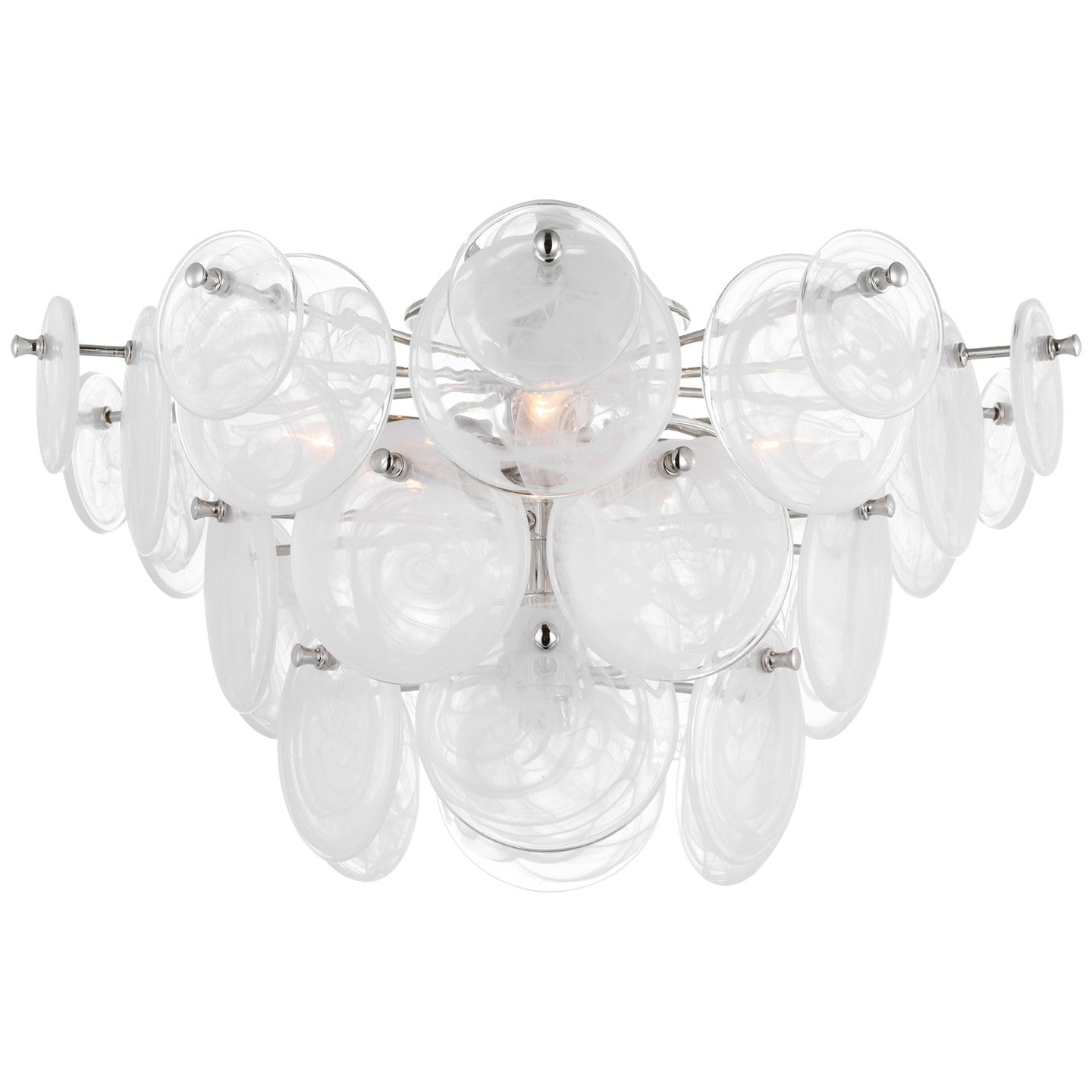 Visual Comfort Signature - ARN 4451PN-WSG - LED Flush Mount - Loire - Polished Nickel