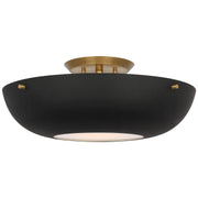 Visual Comfort Signature - ARN 4520HAB-BLK - LED Flush Mount - Valencia - Hand-Rubbed Antique Brass