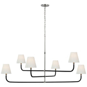 Visual Comfort Signature - CHC 5084PN/BRT-L - LED Chandelier - Basden - Polished Nickel and Black Rattan