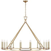 Visual Comfort Signature - CHC 5275AB - LED Chandelier - Darlana Ring - Antique-Burnished Brass