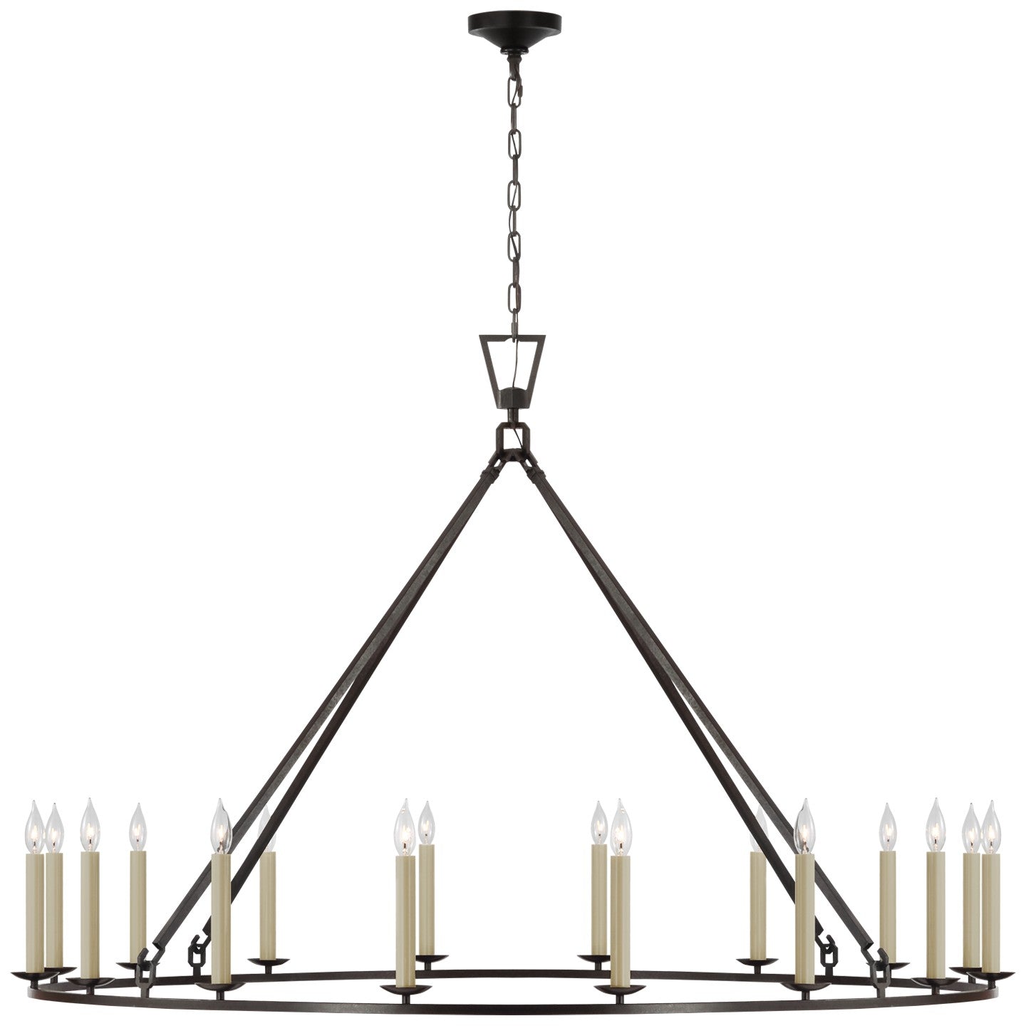 Visual Comfort Signature - CHC 5275AI - LED Chandelier - Darlana Ring - Aged Iron