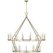 Visual Comfort Signature - CHC 5277AB - LED Chandelier - Darlana Ring - Antique-Burnished Brass