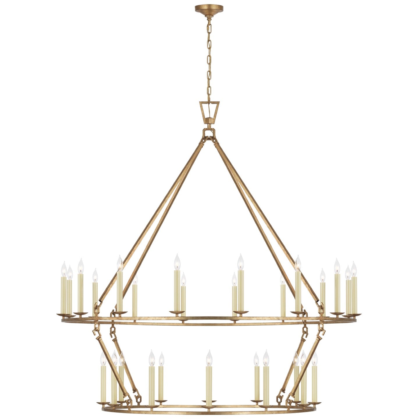 Visual Comfort Signature - CHC 5277GI - LED Chandelier - Darlana Ring - Gilded Iron