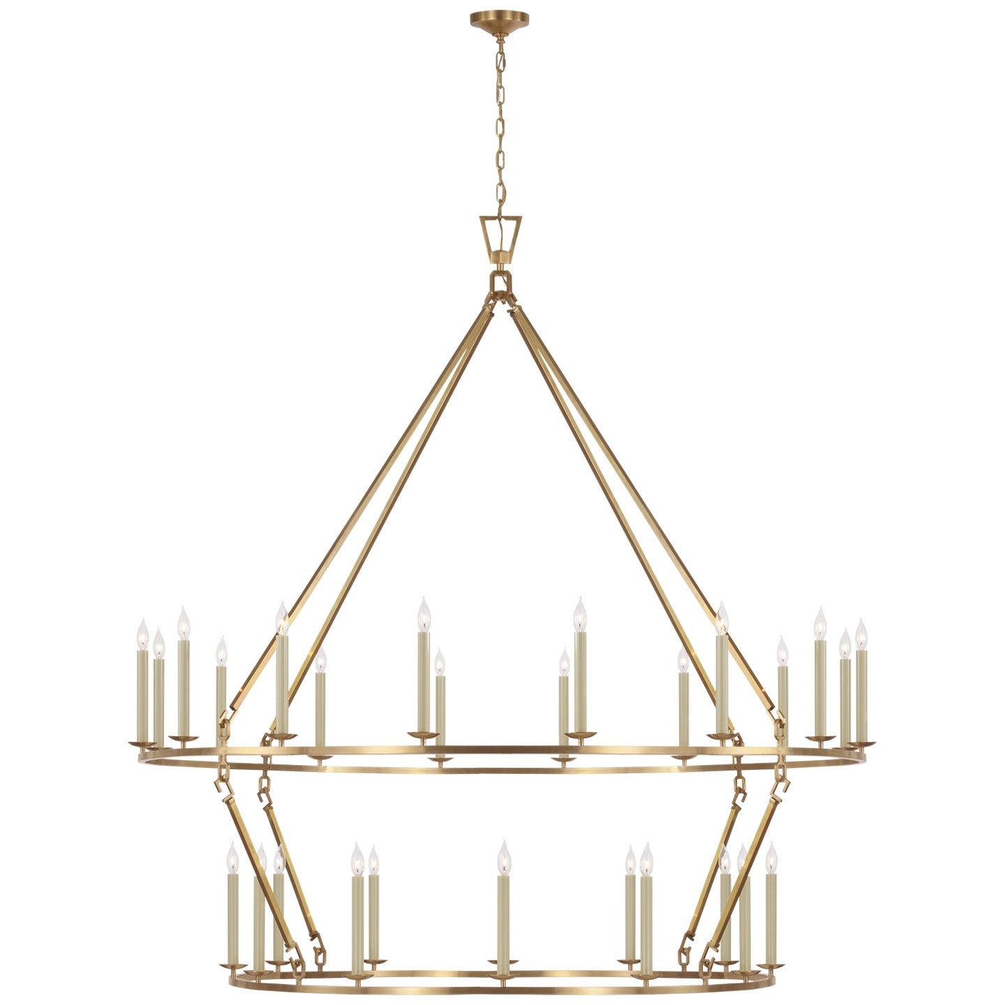 Visual Comfort Signature - CHC 5278AB - LED Chandelier - Darlana Ring - Antique-Burnished Brass
