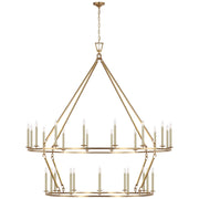 Visual Comfort Signature - CHC 5278AB - LED Chandelier - Darlana Ring - Antique-Burnished Brass