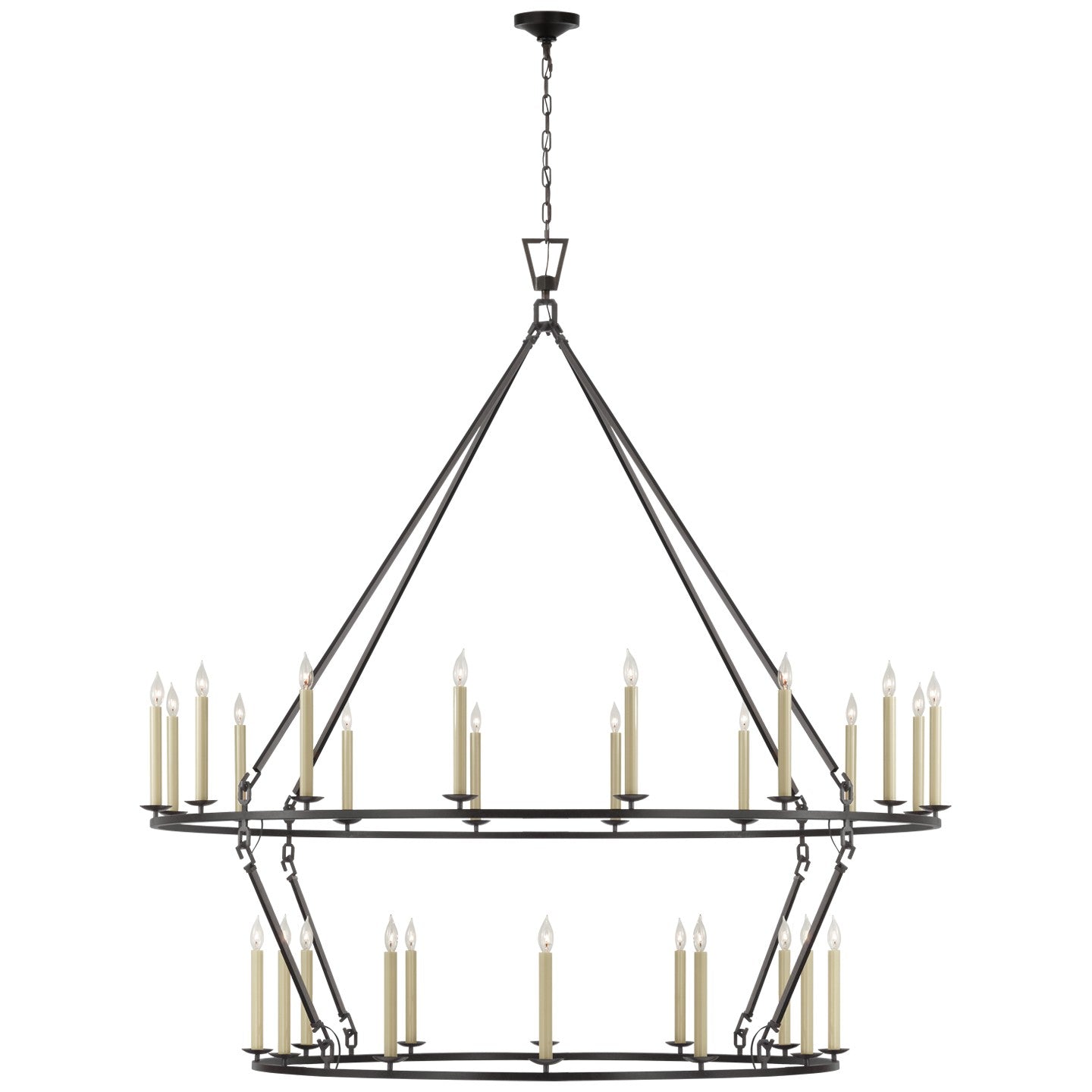 Visual Comfort Signature - CHC 5278AI - LED Chandelier - Darlana Ring - Aged Iron