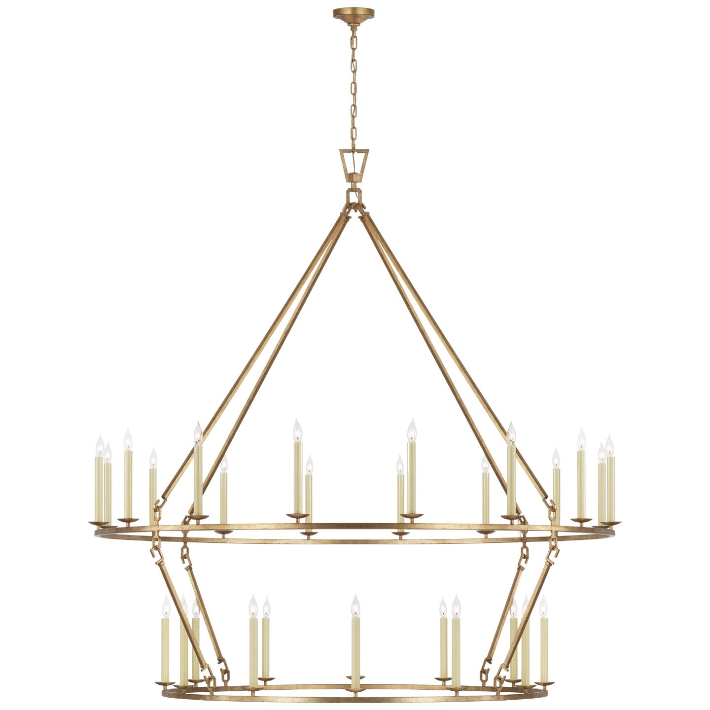 Visual Comfort Signature - CHC 5278GI - LED Chandelier - Darlana Ring - Gilded Iron