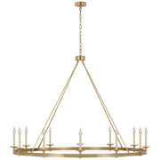 Visual Comfort Signature - CHC 5615AB - LED Chandelier - Launceton - Antique-Burnished Brass
