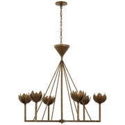 Visual Comfort Signature - JN 5008ABL - LED Chandelier - Alberto - Antique Bronze Leaf
