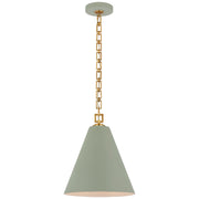 Visual Comfort Signature - JN 5321CEL/G - LED Pendant - Theo - Celadon and Gild