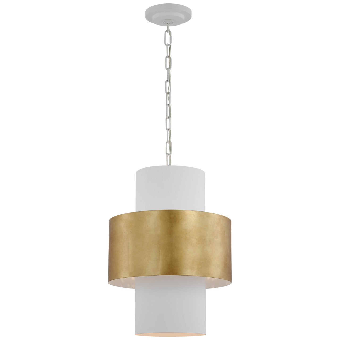 Visual Comfort Signature - JN 5331PW/G - LED Pendant - Chalmette - Plaster White and Gild