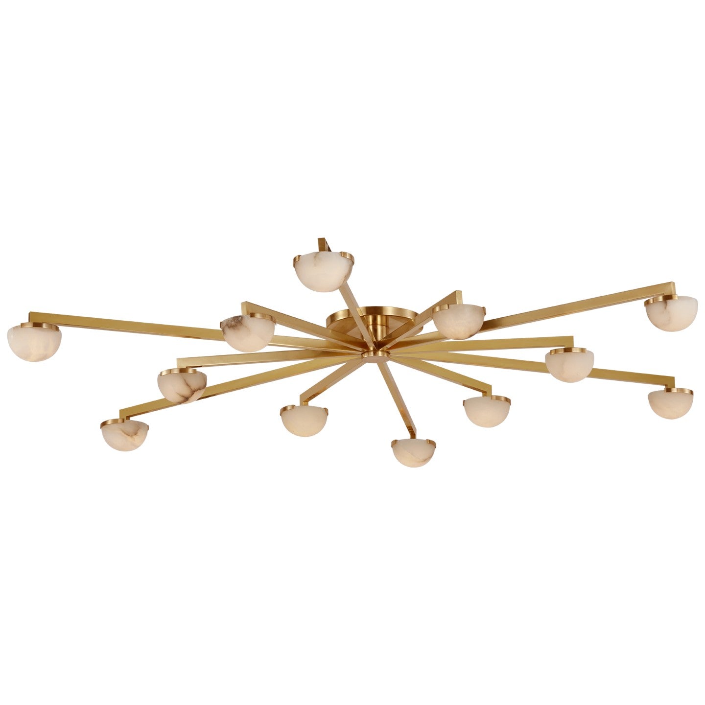 Visual Comfort Signature - KW 4624AB-ALB - LED Flush Mount - Pedra - Antique-Burnished Brass