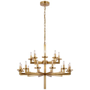 Visual Comfort Signature - KW 5201AB - 20 Light Chandelier - Liaison - Antique-Burnished Brass