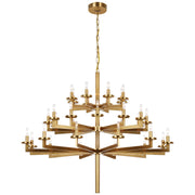 Visual Comfort Signature - KW 5202AB - 32 Light Chandelier - Liaison - Antique-Burnished Brass