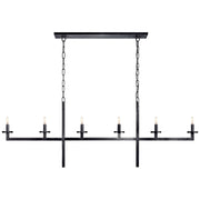 Visual Comfort Signature - KW 5203BZ - Six Light Linear Chandelier - Liaison - Bronze