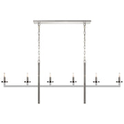 Visual Comfort Signature - KW 5203PN - Six Light Linear Chandelier - Liaison - Polished Nickel