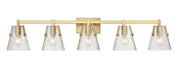 Z-Lite - 1101-5V-MGLD - Five Light Vanity - Analia - Modern Gold