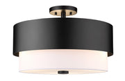 Z-Lite - 495SF18-MB - Three Light Semi Flush Mount - Counterpoint - Matte Black
