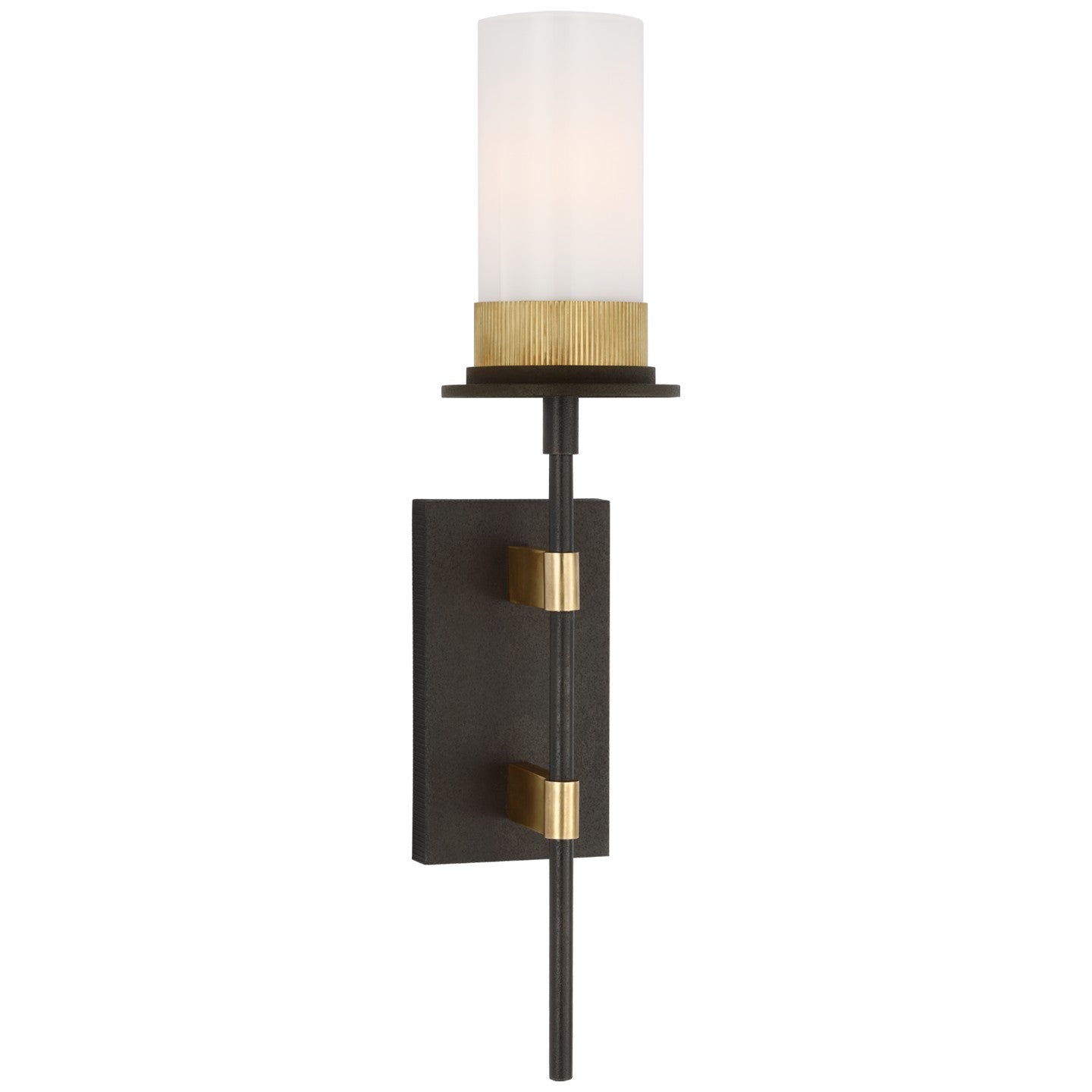 Visual Comfort Signature - RB 2012WI/AB-WG - LED Wall Sconce - Beza - Warm Iron and Antique Brass