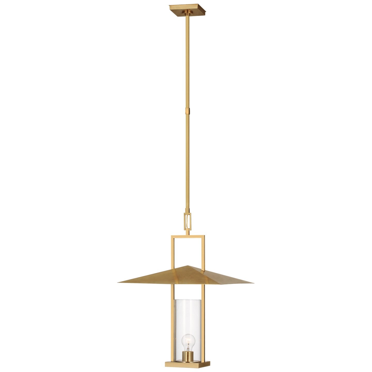 Visual Comfort Signature - RB 5052AB-CG - LED Lantern - Amity - Antique Brass