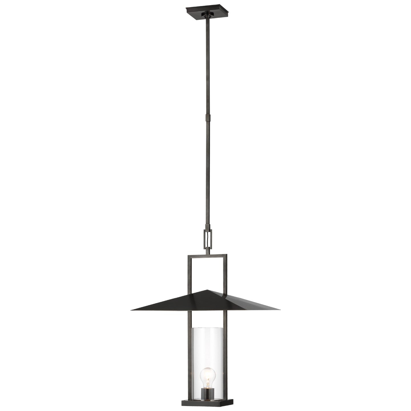 Visual Comfort Signature - RB 5052BZ/AB-CG - LED Lantern - Amity - Bronze and Brass