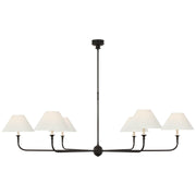 Visual Comfort Signature - TOB 5454AI/EBO-L - LED Chandelier - Piaf - Aged Iron and Ebonized Oak