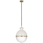 Visual Comfort Signature - TOB 5486HAB-WG/CG - LED Pendant - Maxey - Hand-Rubbed Antique Brass