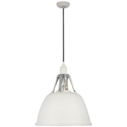 Visual Comfort Signature - TOB 5641WHT/PAL - LED Pendant - Gunner - White and Polished Aluminum