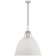 Visual Comfort Signature - TOB 5642WHT/PAL - LED Pendant - Gunner - White and Polished Aluminum