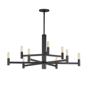 Maxim - 21369BK - Nine Light Chandelier - Emana - Black