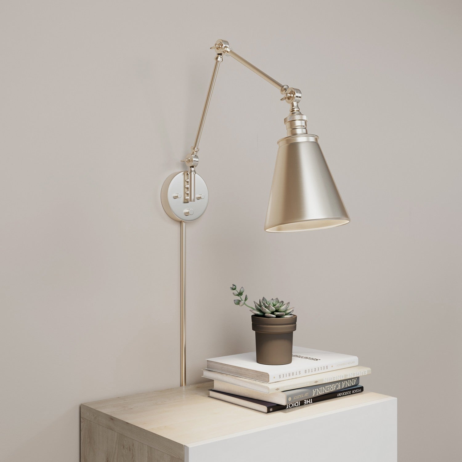 Millennium - 10001-MG - One Light Swing Arm Wall Sconce - Evonne - Modern Gold