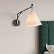 Millennium - 13001-MB/VB - One Light Swing Arm Wall Sconce - Elane - Matte Black/Vintage Brass
