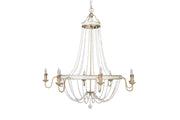 Gabby - SCH-153135 - Eight Light Chandelier - Corinna - Champagne Silver/Antique White