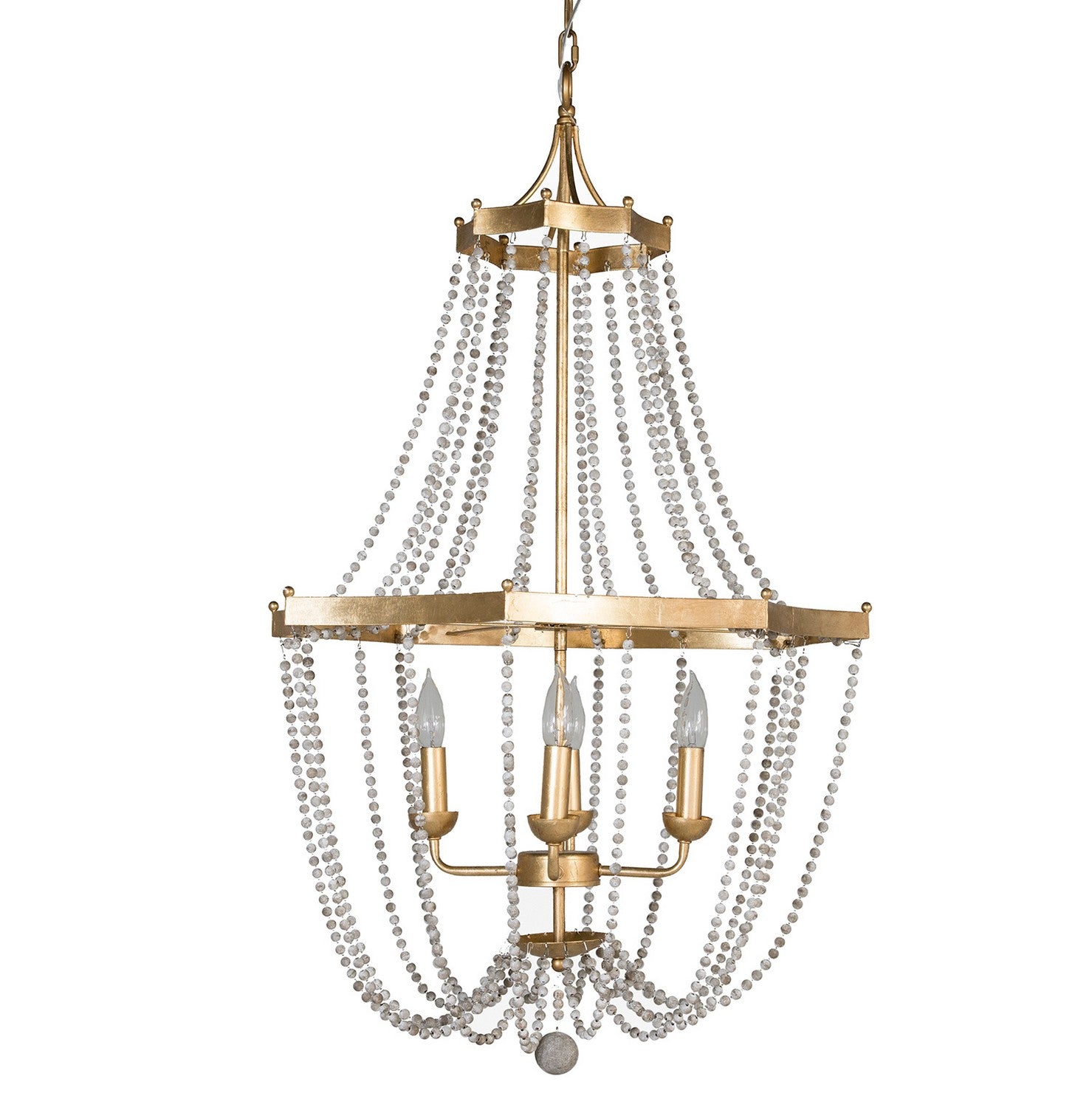 Gabby - SCH-153200 - Four Light Chandelier - Whitney - Vintage Gold/Antique White