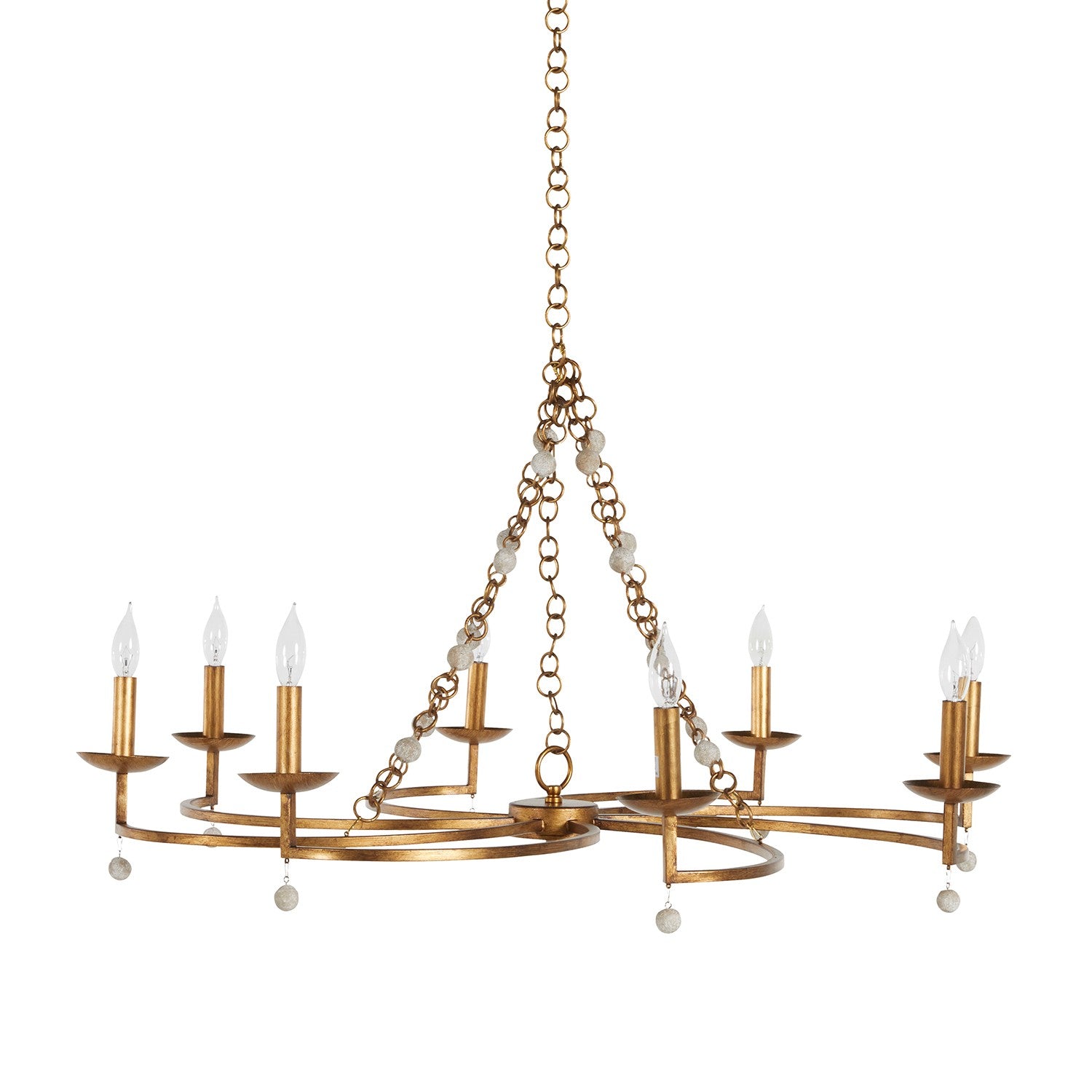 Gabby - SCH-153760 - Eight Light Chandelier - Carrie - Antique Gold/Antique White