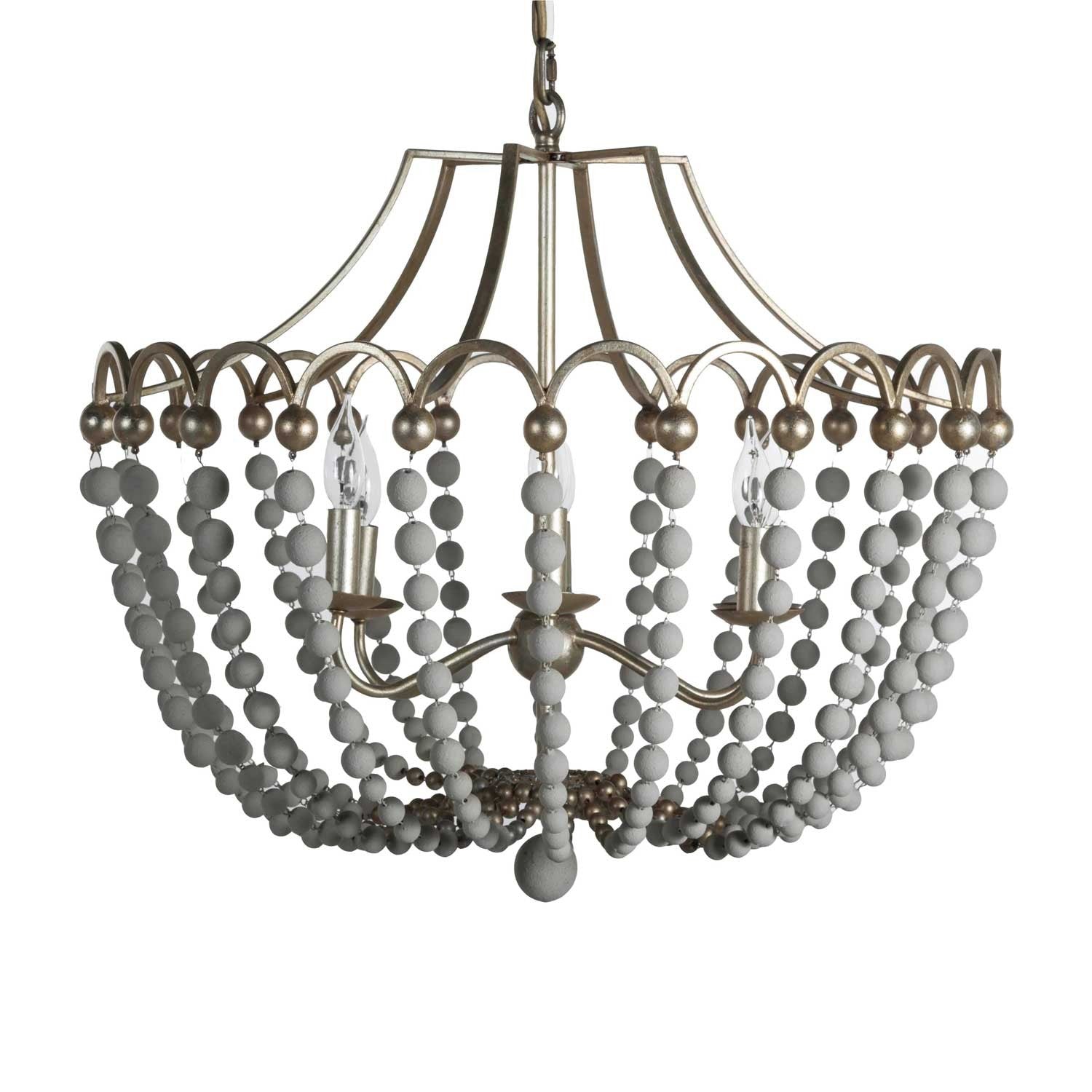 Gabby - SCH-157015 - Six Light Chandelier - Peggy - Champagne Silver/Dove White