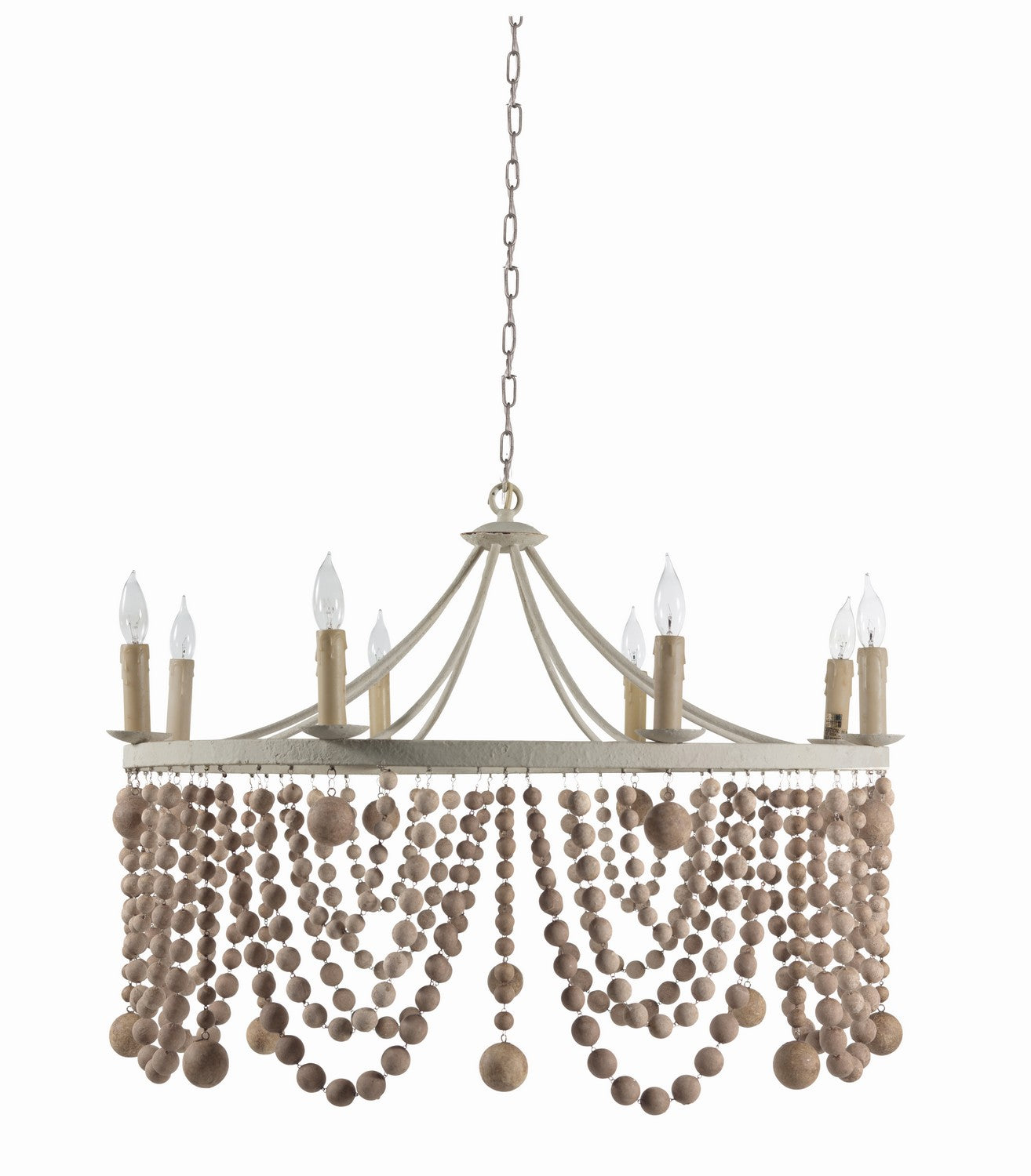 Gabby - SCH-159095 - Eight Light Chandelier - Madeleine - Plaster/Beige Washed Wood