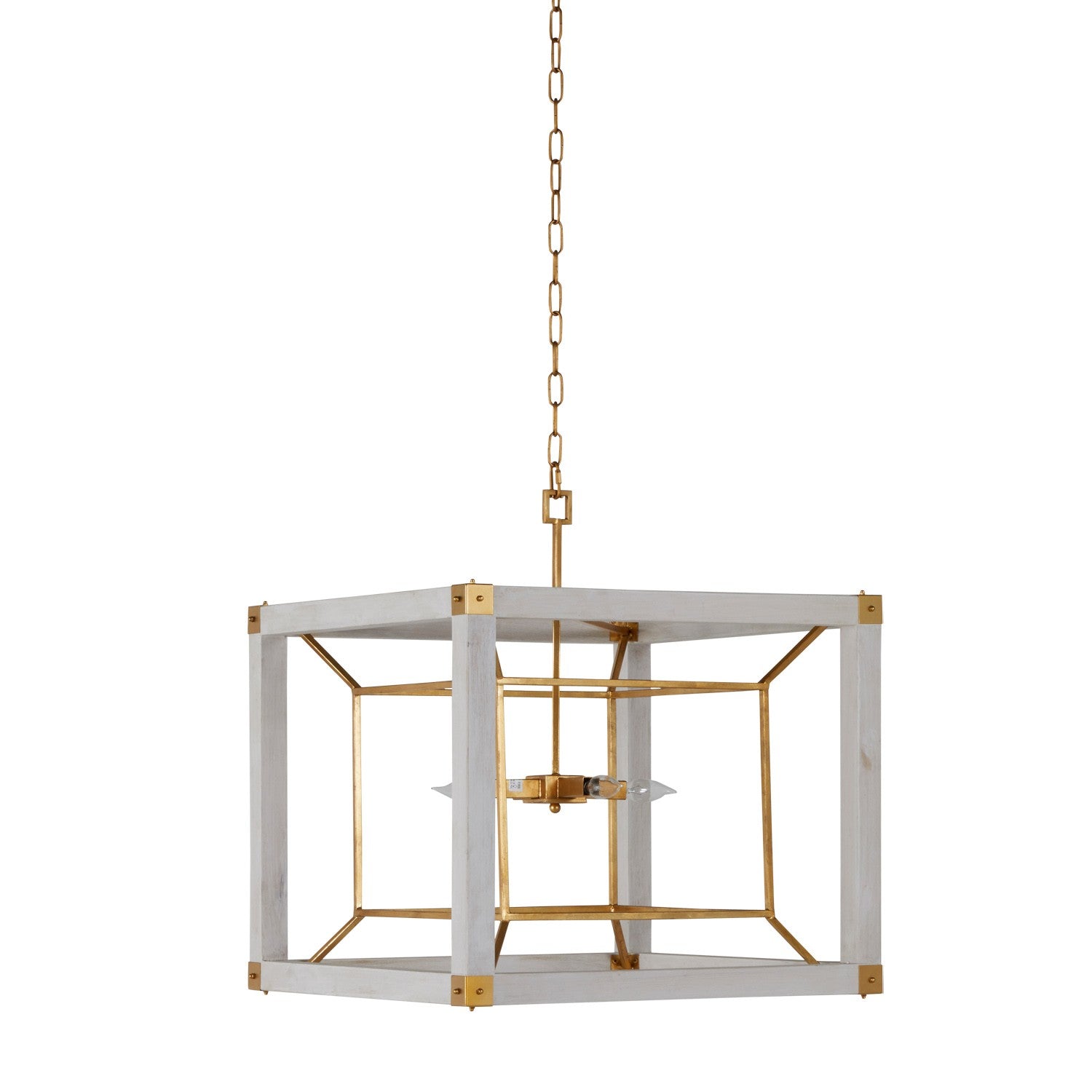 Gabby - SCH-166005 - Four Light Chandelier - Brookline - Vintage Gold/White Washed Wood
