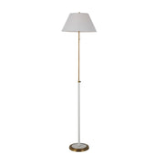 Gabby - SCH-166095 - One Light Floor Lamp - Vanna - White Shagreen/Matte Antique Brass/White Linen