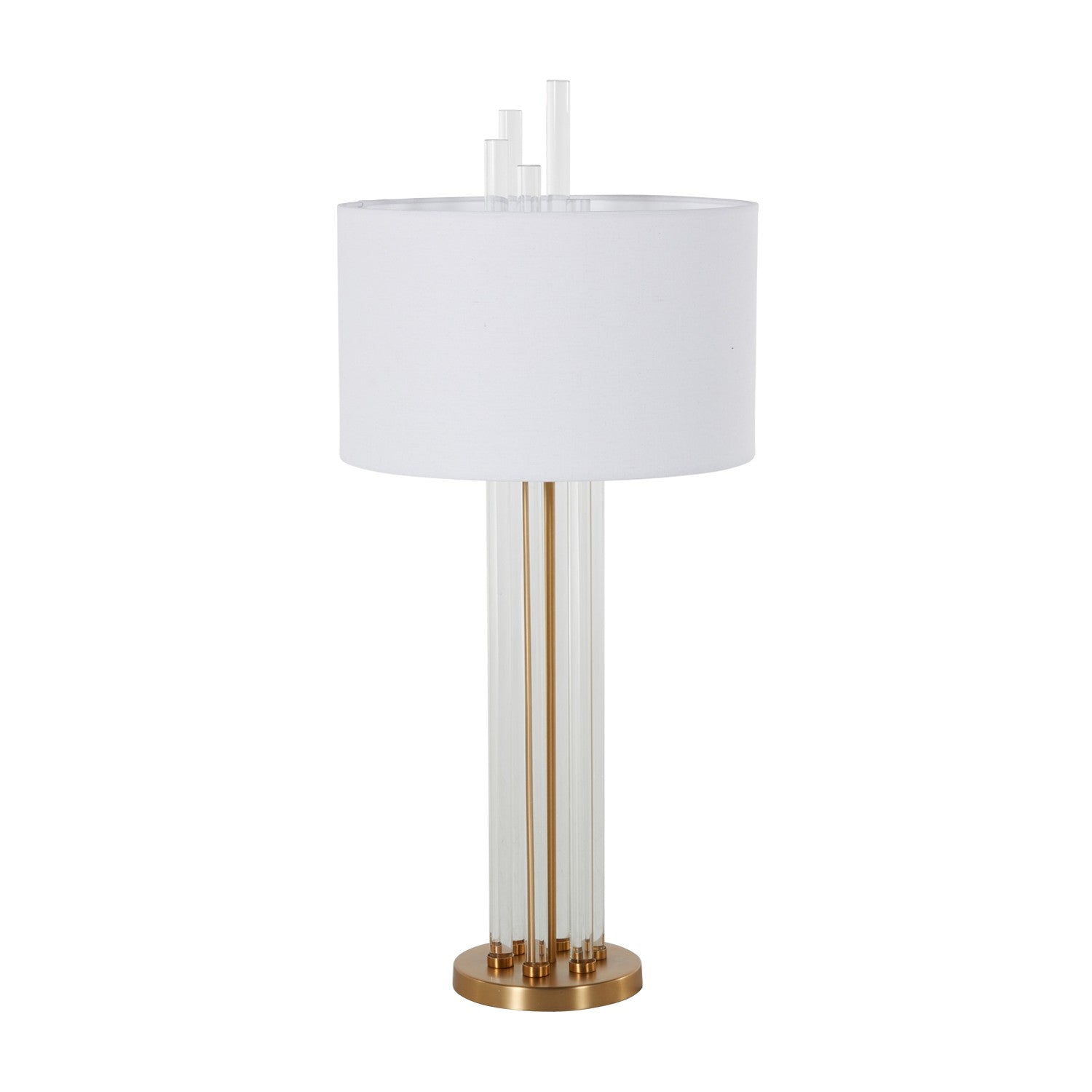 Gabby - SCH-167005 - One Light Table Lamp - Merna - Antique Brass/White Linen