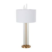Gabby - SCH-167005 - One Light Table Lamp - Merna - Antique Brass/White Linen